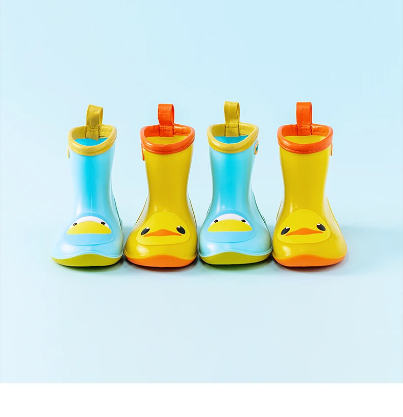 Kocotree/непромокаемые сапоги для девочек; милые детские резиновые сапоги с принтом утки; Водонепроницаемая Обувь для маленьких мальчиков