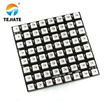 

WS2812 LED 5050 RGB 8x8 LED Matrix Brand New WS2812B 8*8 64-Bit Full Color 5050 RGB LED Lamp Panel Light