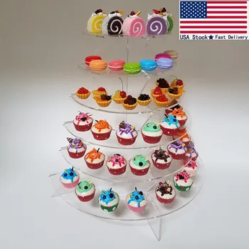 

NEW! CUPCAKE/SUSHI/HORS D'OEUVRES/DESSERT DISPLAY 6 TIER STAND - ACRYLIC SHELF