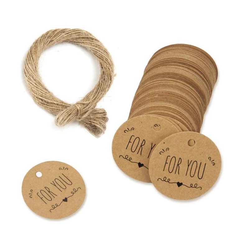 

300PCS Kraft Paper Tags Specially For You DIY Wedding Party Gift Decoration Crafts Labels and Snack Bag Cookies Decorative Tags