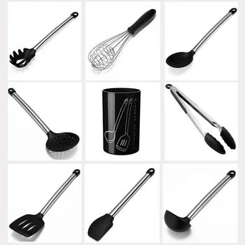 

9Pcs Cooking Tools Set Kitchen Utensils Set Kitchenware Silicone Non-stick Spatula Spoon Cooking Tool Utensilios De Cocina