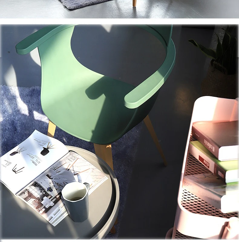 Ресторанное креативное обеденное кресло, скандинавские перила, пластиковое кресло для гостиной, кухни, спальни, простой стиль, пластиковое кресло