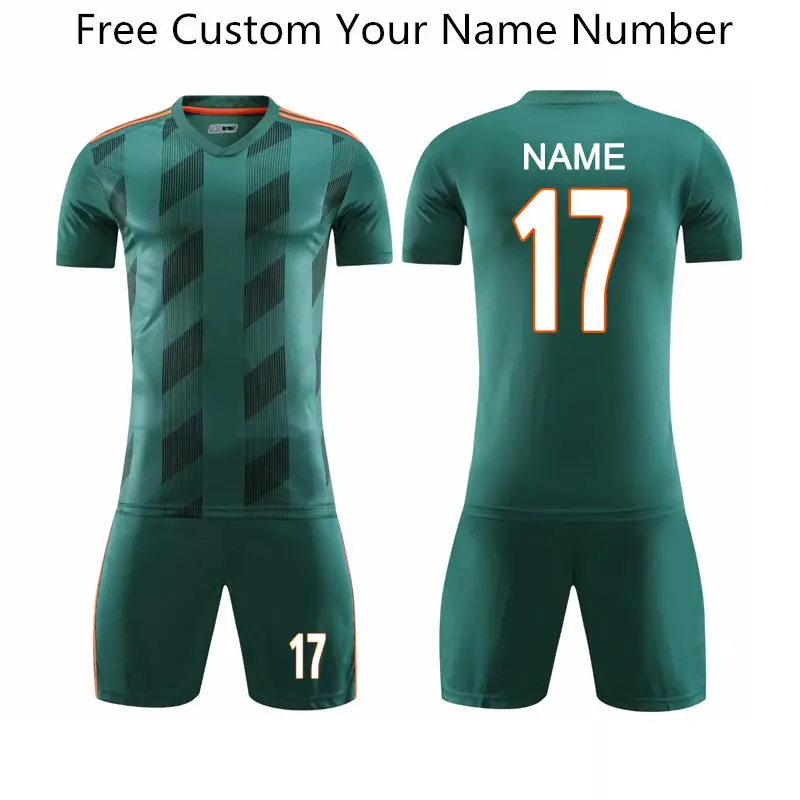 

Men 2019 Custom Soccer Sets Kid Soccer Jersey Team DIY Soccer Uniform Adult Youth Football Kits Custom Printing Any Name Number