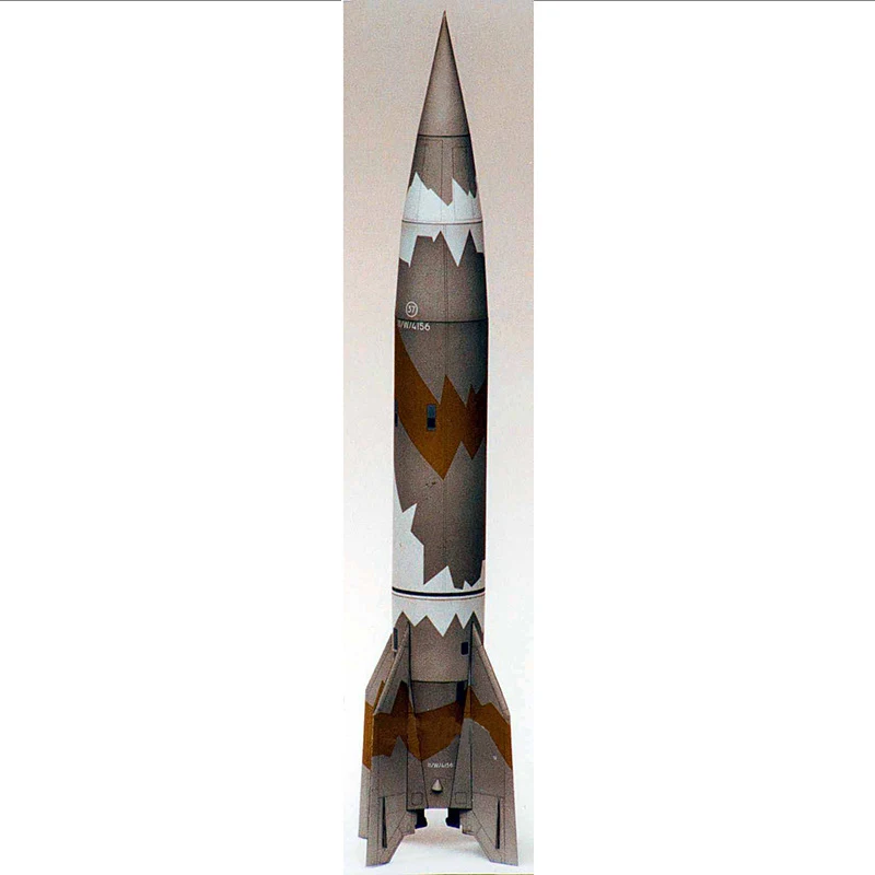 1:24 Scale WW II Germany V1/ V2 Missile Model DIY 3D Paper Card Building Sets Construction Educational Military Model Toys 3d paper model
