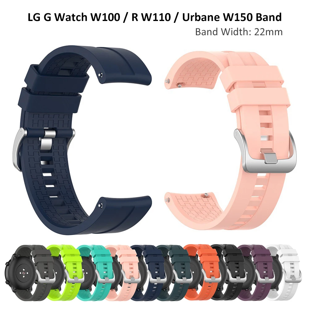 

Ремешок для часов Galaxy 46 мм, силиконовый быстросъемный браслет для LG G Watch W100/ R W110/ Urbane W150, 22 мм