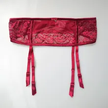 Черный красный сплошной цвет цветочные кружева металлические зажимы для женщин подвязки сексуальный пояс для чулок свадебное белье GA1322