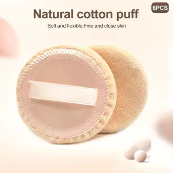 

6Pcs Round Shape Sponge Cosmetic Puff Cleaning Sponge Puff Makeup Sponge Blending Face Foundation Cream Facial Cleanser Tools