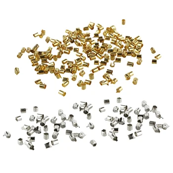 

1.5mm Mix Silver/Gold Plated Tube Crimp Beads for Jewelry Making(About 1000pcs)