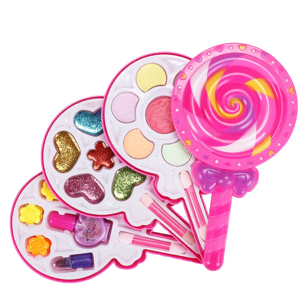 

Kids Make up Toy Set Lollipop Dressing Cosmetics Princess Girls Toys Plastic Safety Beauty Pretend Play for Children Makeup Gift