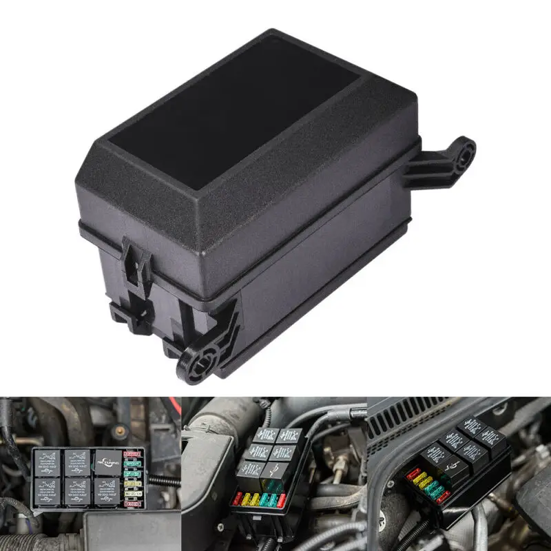 

Car Fuse box Set Auto Relay Block Holder Replacement Black Flame Retardant ABS Plastic Sniversal Accessories