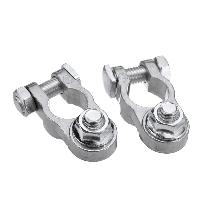 1pair Zinc Alloy Conductivity Universal Positive Negative Car Battery Terminals Clamp Connector For Auto Motocucle Boat