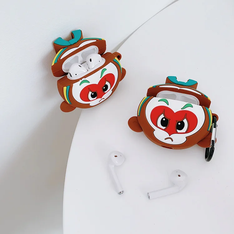 Чехол Аксессуары для Airpods Bluetooth чехол для наушников Airpods 2 защитный чехол милый силиконовый Dragon Ball Son Goku брелок
