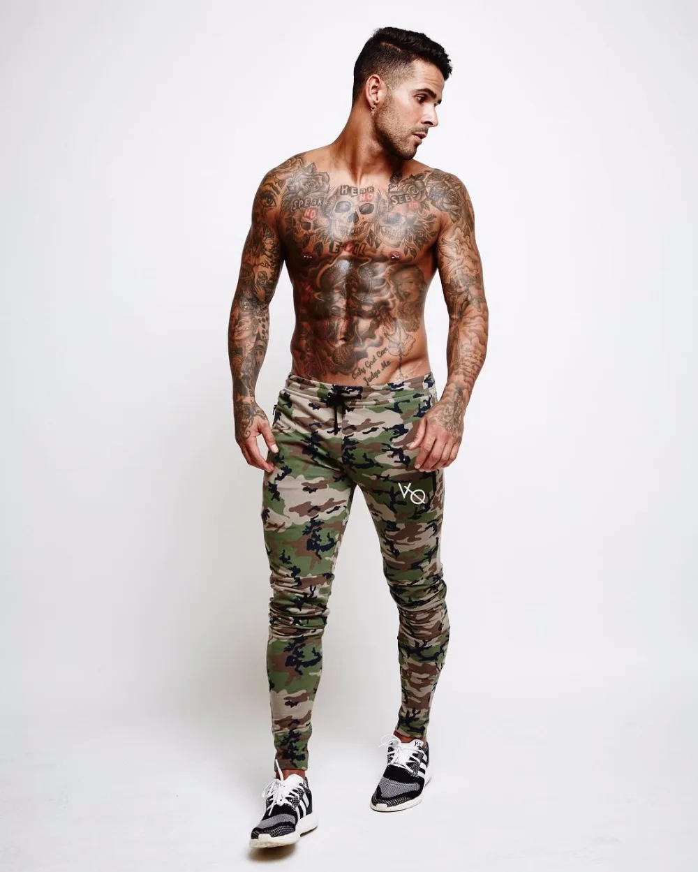 20189 New Fashion Men Camouflage Gyms Sets Men Long-Sleeved Hoodies+pants Two-piece Male Tracksuit Men's Casual Sportswear Suits