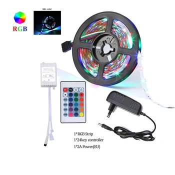 

RGB LED Strip 15M 20M Led Light Tape 5050 SMD 5M 10M DC 12V Waterproof RGB LED Lamp Diode Ribbon Flexible Controller+Adapter EU