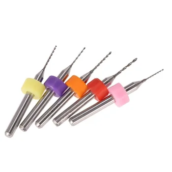 

50pcs Tungsten Carbide Micro PCB Drill Bits 3.175mm Shank 0.5mm To 0.9mm Set US