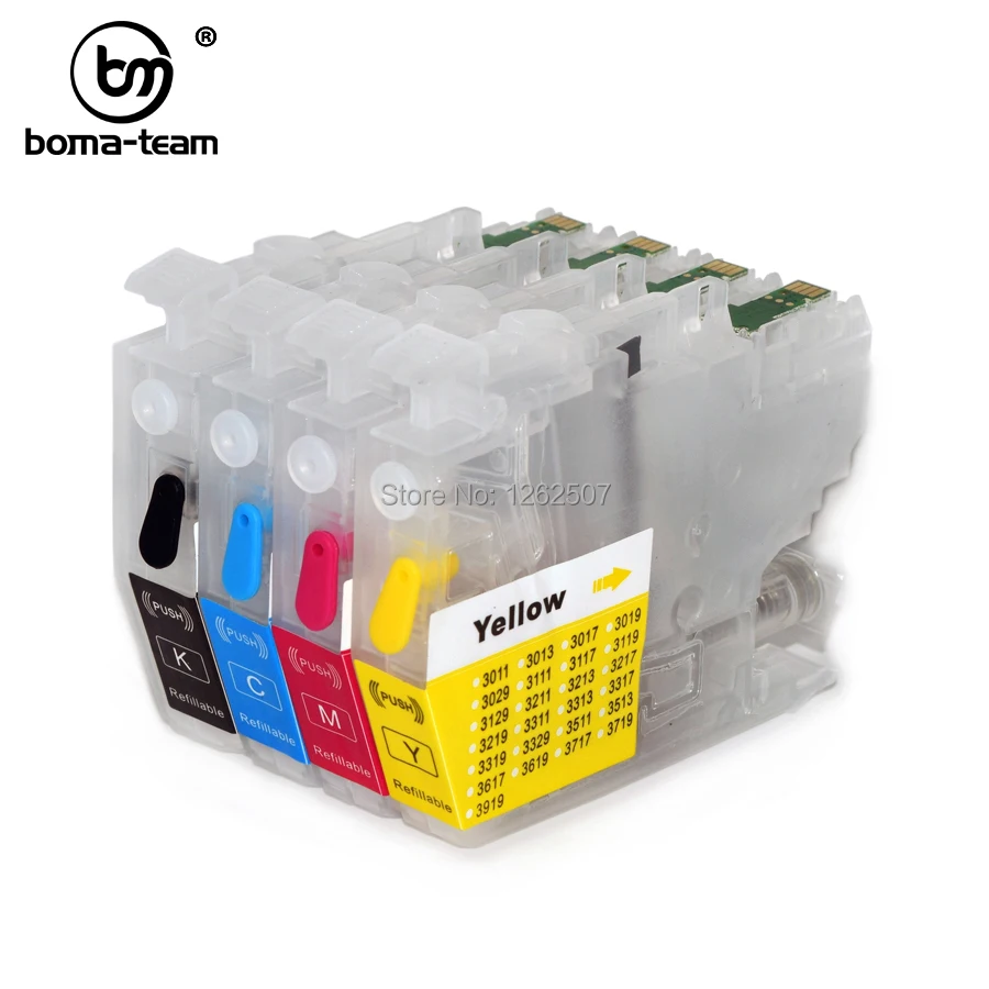 Cartucho de Tinta Recarregável Europeu com Chip Impressoras Brother Mfc-j5340dw J5345dw J5740dw J6540dw J6940dw J6940dw Lc422 Lc422xl