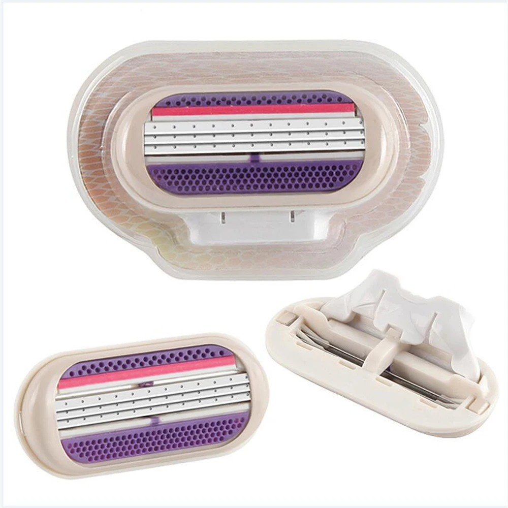 

NEW 4pcs/8pcs Shaving Blades For Women Safety Female Sharpener razor For Face care Razor Blade shaving 3 layers blade