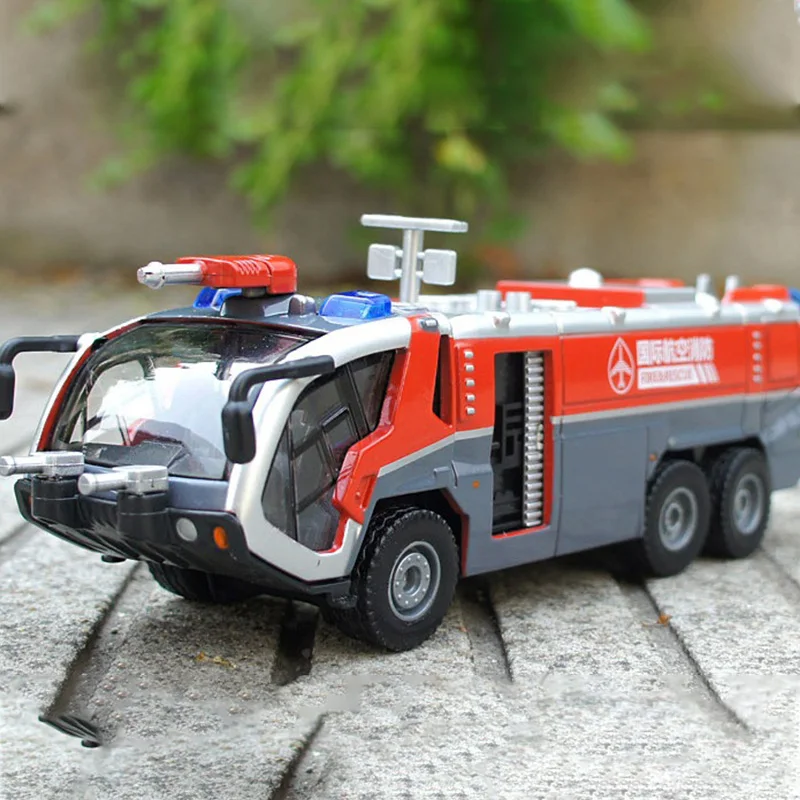 Инженерные машины из 1:50 сплава, пожарная машина с высокой имитацией, пожарная лестница, скалолазание, детские развивающие игрушки, рождественский подарок