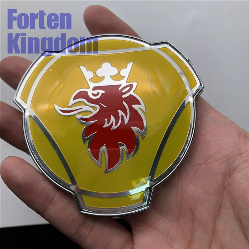 Forten Kingdom 1 шт. для Scania желтый красный 80 мм ABS грузовик на заказ передняя решетка, эмблема на решетку значок 1401610