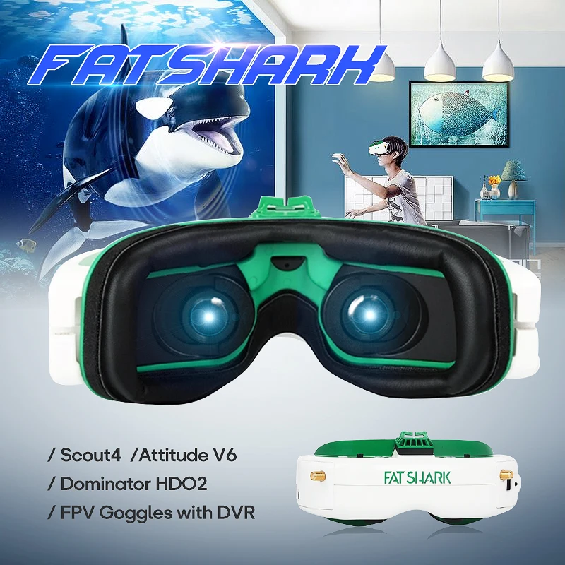 FatShark Scout 1136x640 Attitude V6 Dominator HDO 2 1280x960 OLED True Display FPV Goggles for FPV Racing RC Drone w/ DVR Toys