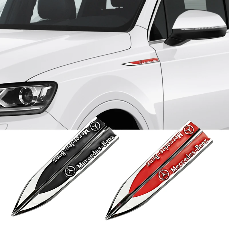 

Stainless Steel for Mercedes Benz AMG W203 W204 W205 W210 W211 W212 W213 W463 Car Side Sticker Decal Emblem Fender Accessories