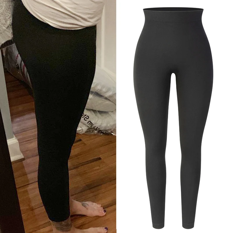 

Women's Casual Leggings Mid Waist Non See-Through Slim Leggings 4 Way Stretch Non-Transparent Leggins Female Hip Push Up Pants