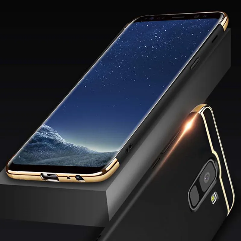 Housing For Samsung Galaxy J2 J4 J6 + 2018 Case 3 in 1 Set Hard Matte Plating Plastic Back Phone Cover J5 J7 PRIME |