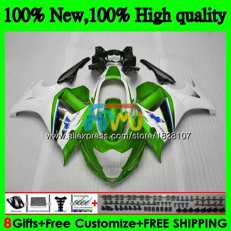 650 комплект для SUZUKI GSXF 650 GSX650F 08 09, 10, 11, 12, 13, 14, 45BS. 17 GSXF650 2008 Зеленый whiite 2009 2010 2011 2012 2013 обтекатель