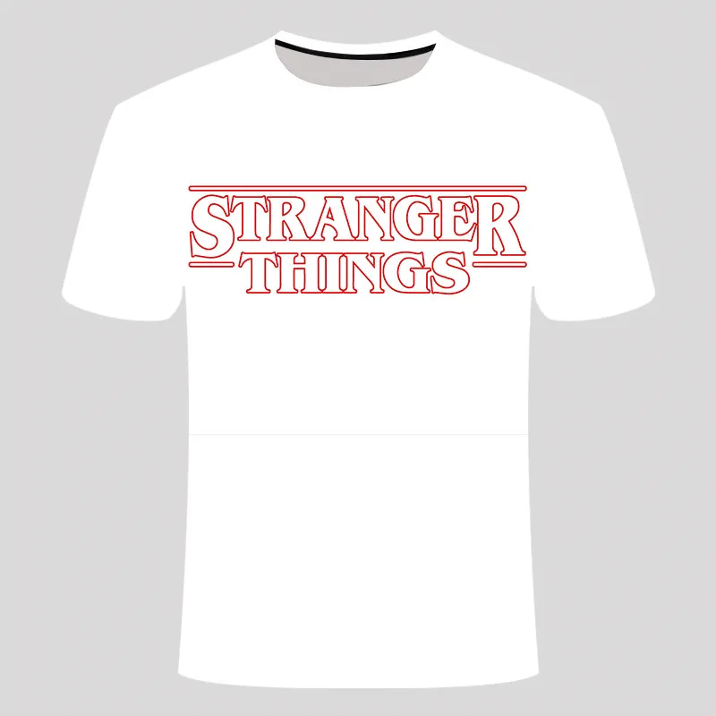 Белый Дропшиппинг 3D мужские футболки с принтом/для женщин/для детей странные вещи Сезон 3 футболка 3d Футболка Топ мультфильм большой размер S-6XL - Цвет: Белый
