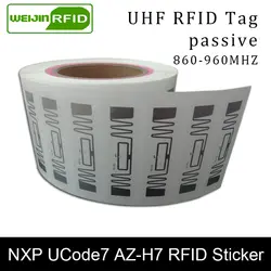 RFID стикер UHF NXP Ucode7 AZ-H7 влажная инкрустация 915mhz 900 868mhz 860-960MHZ EPCC1G2 6C смарт-карта adhensible Пассивная RFID Метка