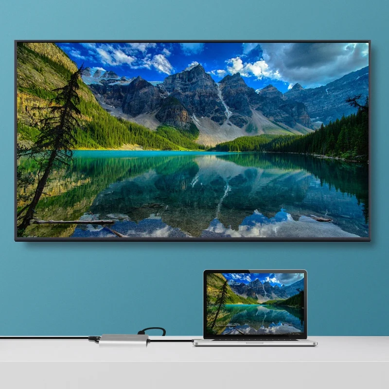 Тип-c к Hdmi Vga конвертер Usbc к Rj45 Lan 4K Hdmi Vga 2Usb 3,0 Sd слот для карт 8 в 1 Тип C док-адаптер концентратор для Macboo