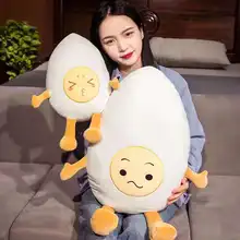 Coussin en peluche de jaune d'œuf de dessin animé, 40 110CM, en peluche, en tissu velours côtelé super doux, confortable et doux, cadeau