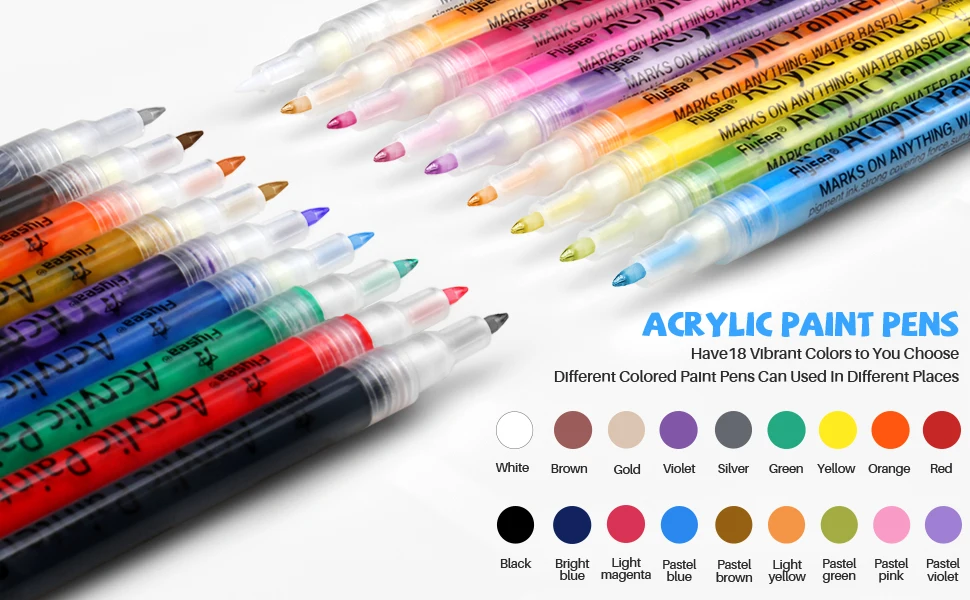 Stylos Marqueurs Pour Peinture Acrylique 18 Pieces Pour Peinture Sur Roche Ceramique Verre Bois Tissu Toile Tasses Fournitures Artisanales De Bricolage A Base D Eau Aliexpress Stylos Marqueurs Pour Peinture Acrylique 18 Pieces Pour Peinture Sur Roche Ceramique Verre Bois Tissu Toile Tasses Fournitures Artisanales De Bricolage A Base D Eau Aliexpress