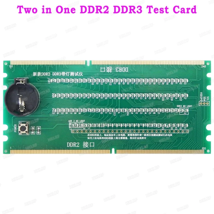 Два в одном Настольный ПК материнская плата Тестовая карта DDR2 DDR3/DDR4 ram слот памяти/светодиодный диагностический анализатор тест er настольная плата - Цвет: DDR2 DDR3 Two in One