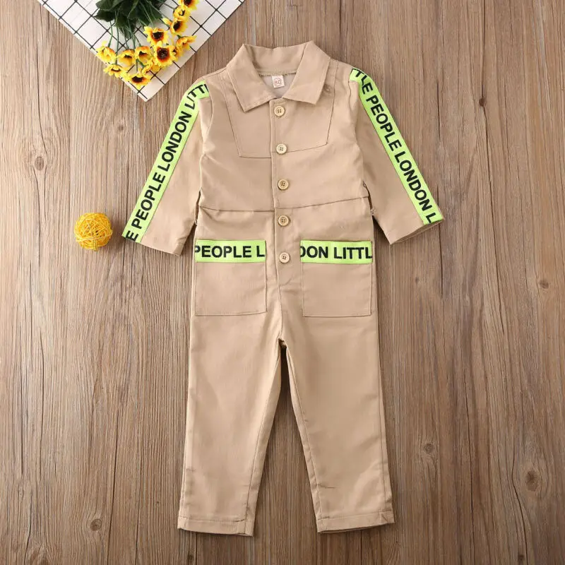 Повседневный Комбинезон для малышей; коллекция года; сезон осень; Детский комбинезон; платье-комбинезон для девочек и мальчиков; комбинезон с длинными рукавами; 5 размеров; Новинка