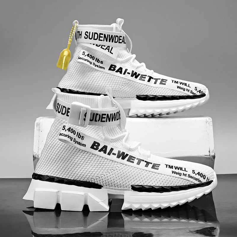 

Maoshen New tennis men's high top sneakers men sock shoes sport shoes men breathable hommes chaussures jogging baskets femme