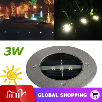 

Solar Power 3 LED Buried Path Light Outdoor Waterproof Garden Yard Pathway Street Lawn Under Ground Decking Security Lamp