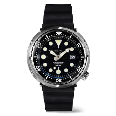 New Automatic Diving Watch Tuna SBBN015 Mechanical Sports 200M Waterproof Luminous Bezel Fashion Men's Watches for Male - Цвет: rubber strap black