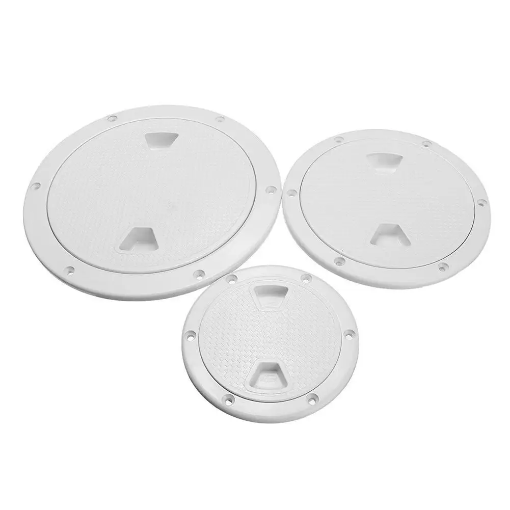 

Hot 4" 6" 8" ABS Plastic Round Hatch Cover Deck Plate Non Slip Deck Inspection Plate for Marine RV yacht Boat Accessories White