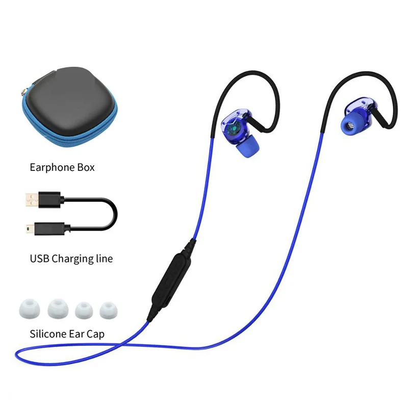 BX240 беспроводные bluetooth-наушники Sweatproof Спорт стерео гарнитура с микрофоном для iPhone