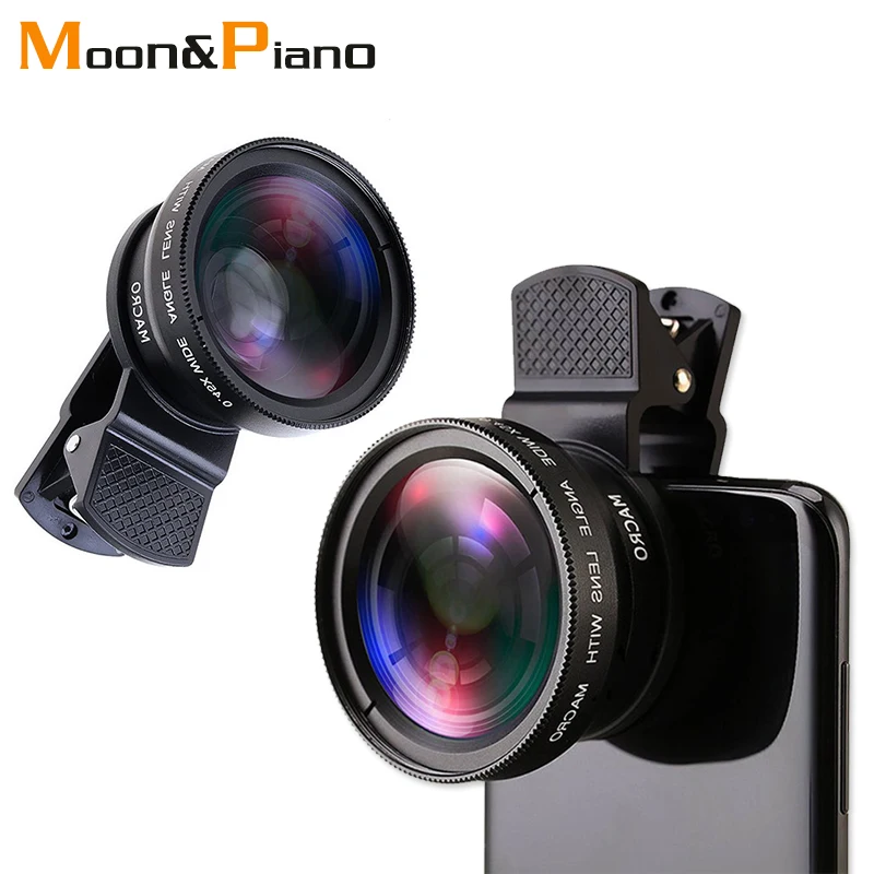 Фотообъектив мобильный телефон с 2 функциями объектив 0.45X 49UV широкоугольный и
