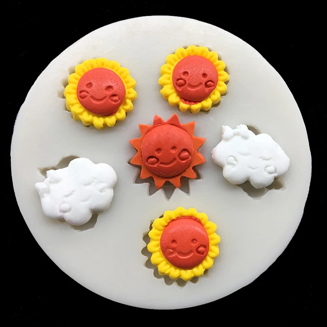 Rajzfilm Sun Cloud Szilikon Cukrász Penész Csokoládé Cupcake Sütés Fondant Sütemény Díszítő Szerszámok - Image 3