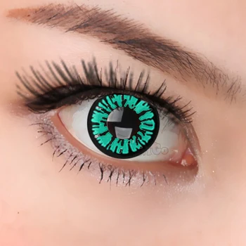 

Cosplay Colored Contact Lens Halloween Cosmetic Contacts Lenses Beautiful Pupil Color Eye Wear CL311 GREEN BERRY