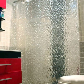 

Fun Fervent White Modern Design Is Simple Translucent and Hazy Thickened 3deva Shower Curtain and Easy To Clean Shower Curtain