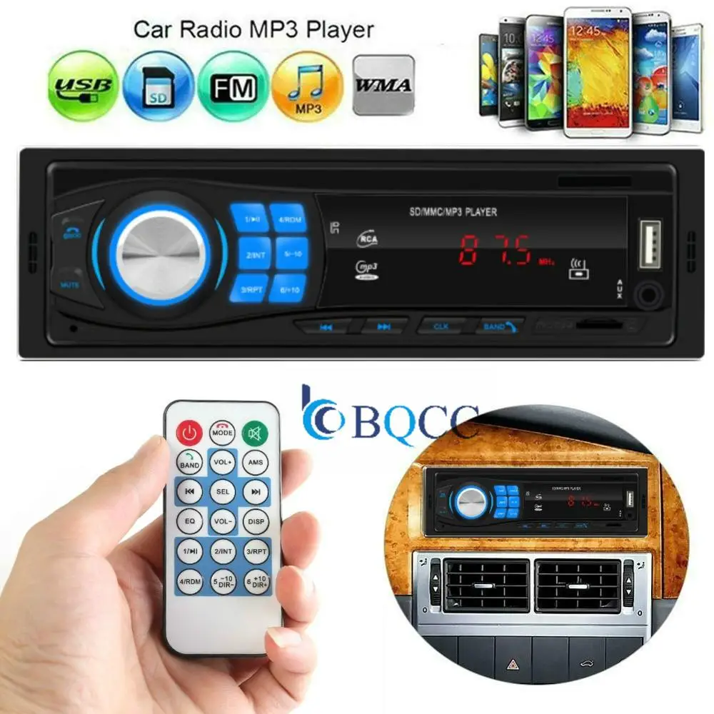 

Car Radio Stereo Audio MP3 Player 12V In-dash Single 1 Din FM Receiver Aux Receiver USB Remote Control Autoradio