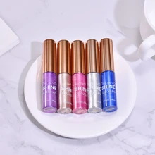 Фирменная Новинка, 5 цветов, блестящая подводка для глаз, тени для век, легко носить, водостойкая жидкая подводка для глаз, синий, белый, розовый, макияж, Blink Eye Liner