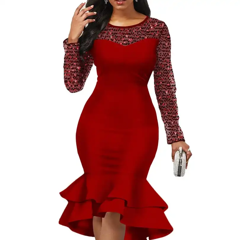 African Dresses For Women 19 New African Dress Africa Clothes Dashiki Fashion Style Red Sequins Fishtail Skirt Ankara Dresses Africa Clothing Aliexpress