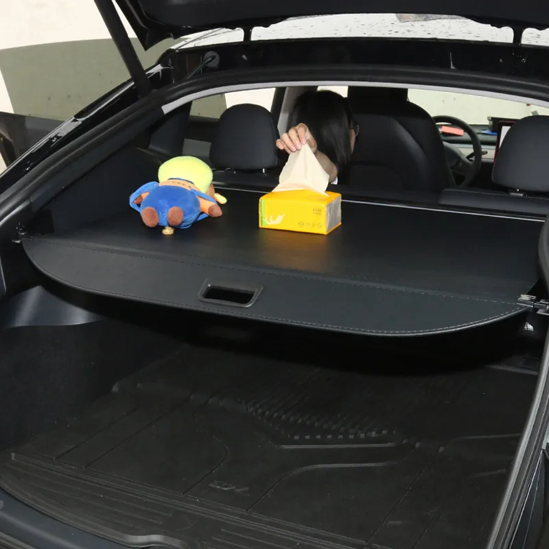 Acheter Rideau de couverture de coffre pour Tesla modèle Y, porte-bagages  arrière, cloison rétractable, plaque de déflecteur, stockage modifié