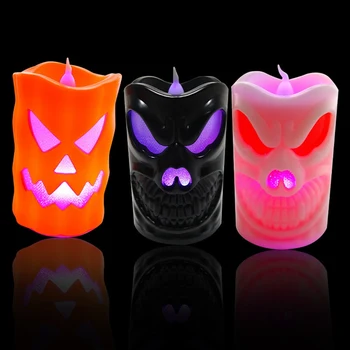 

Holiday Lighting Halloween Pumpkin Home Festival Decoration LED Candle Light Bar Decoration Props Home Party Halloween Decor