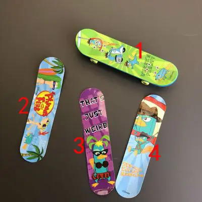 Mini skateboard-2 Детские фосфоресцирующие моделирование велосипед игрушка палец велосипед скейтборд украшения в разные цвета вращающийся и реалистичный - Цвет: Mini skateboard-2